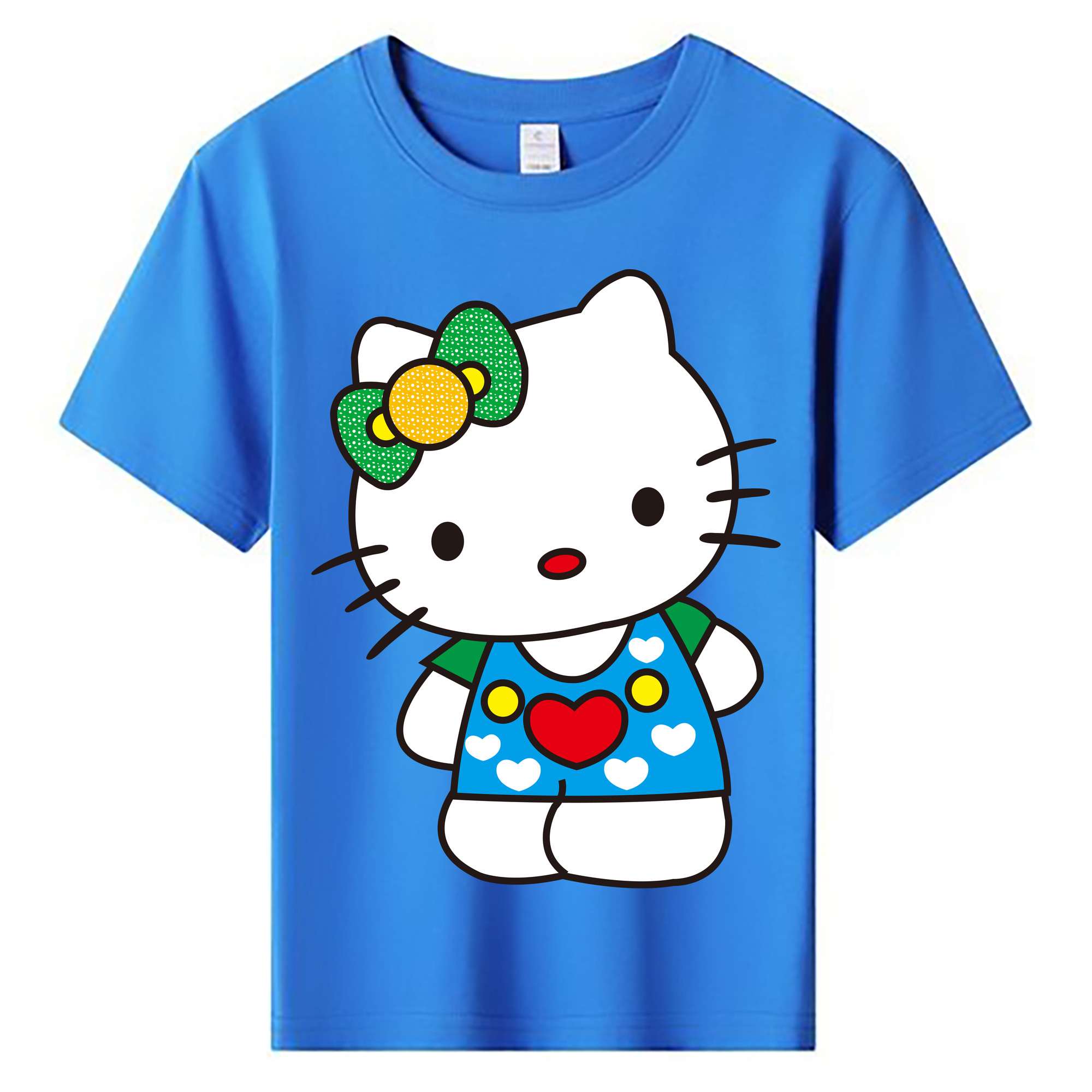 （画像用） Hello Kitty ハローキティ 綿100％キッズTシャツ（フロントプリント）